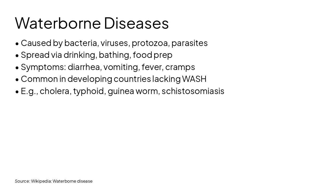 Slide 10 - Waterborne Diseases