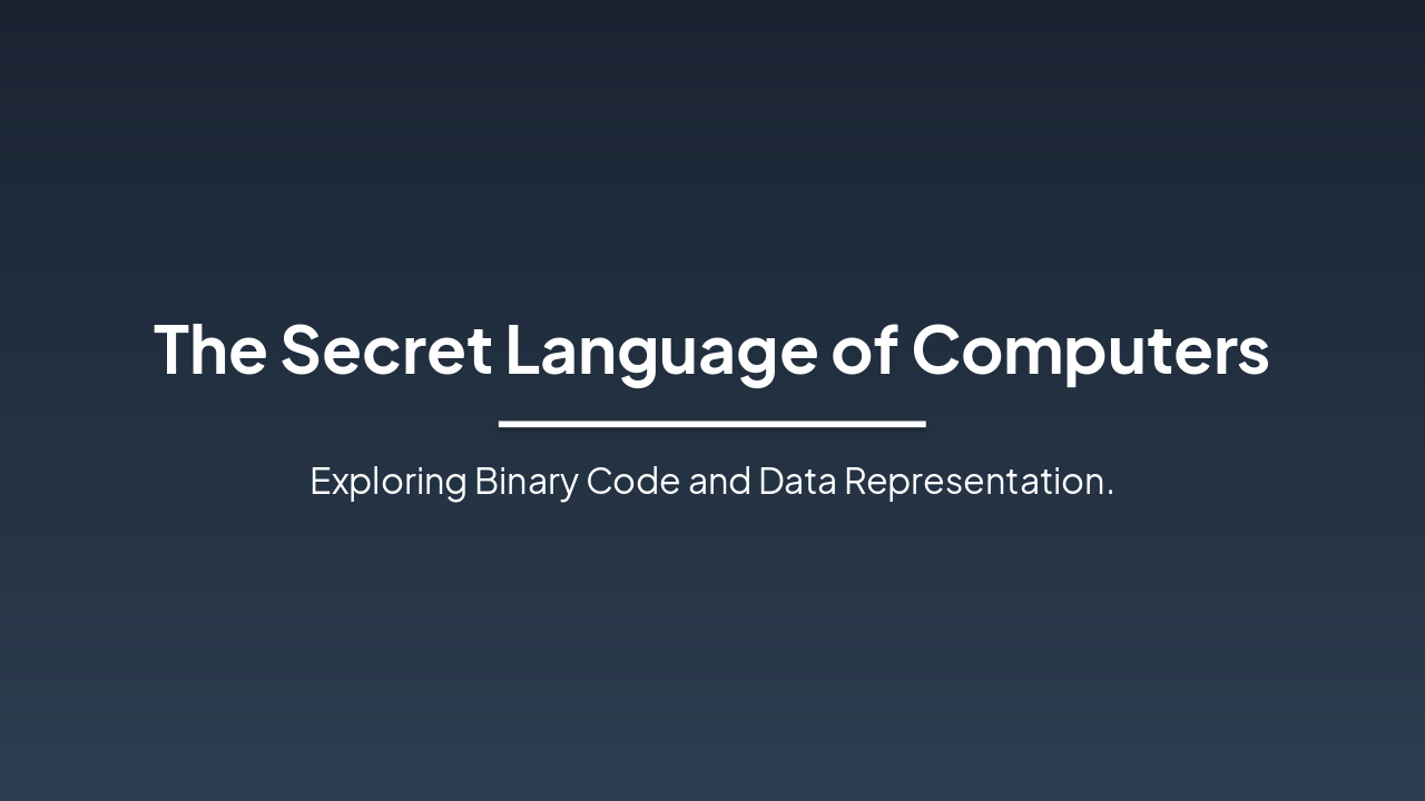 The Secret Language of Computers