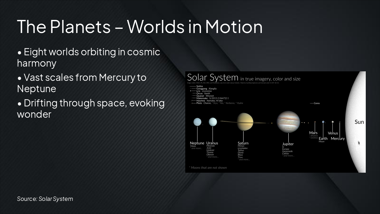 Slide 3 - The Planets – Worlds in Motion