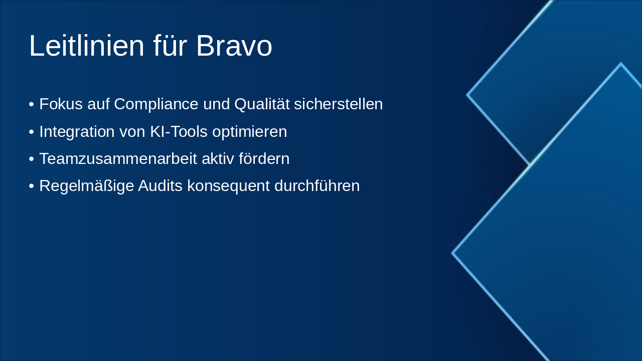Slide 9 - Leitlinien für Bravo