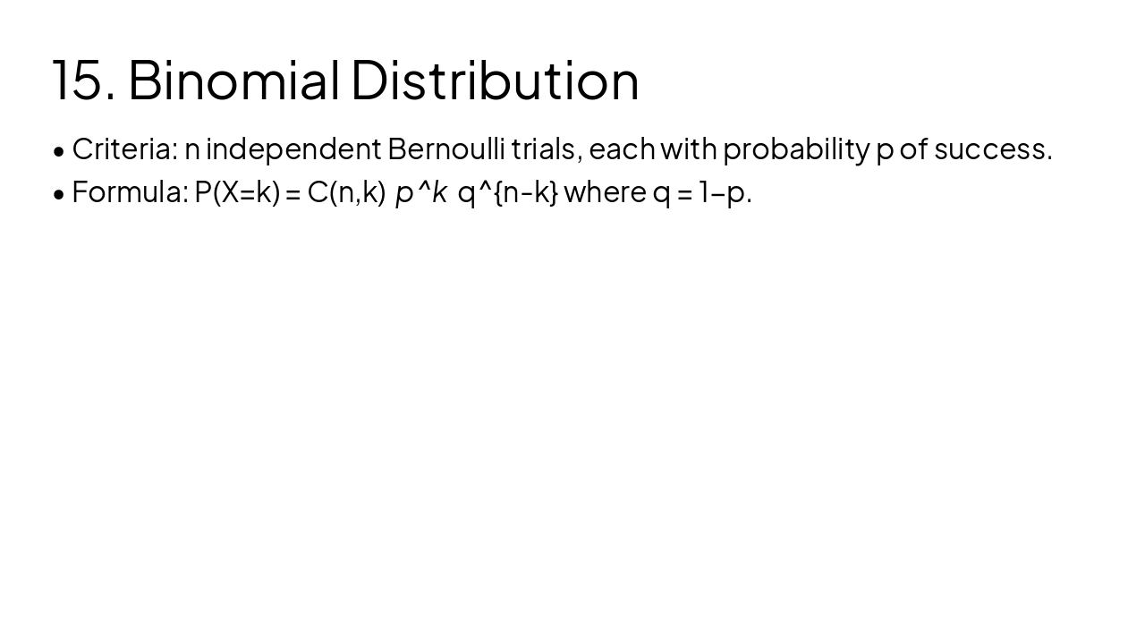 Slide 16 - 15. Binomial Distribution
