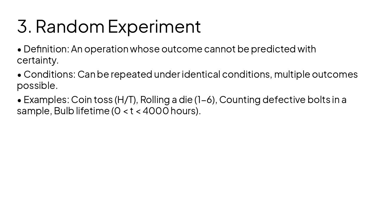 Slide 4 - 3. Random Experiment