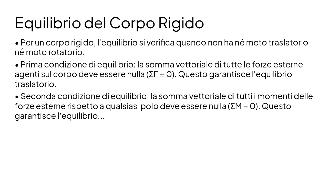 Slide 14 - Equilibrio del Corpo Rigido
