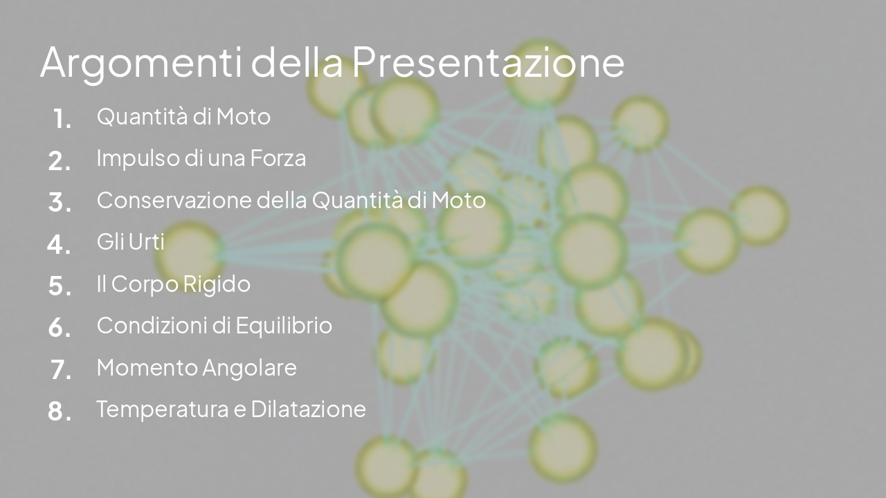 Slide 2 - Argomenti della Presentazione