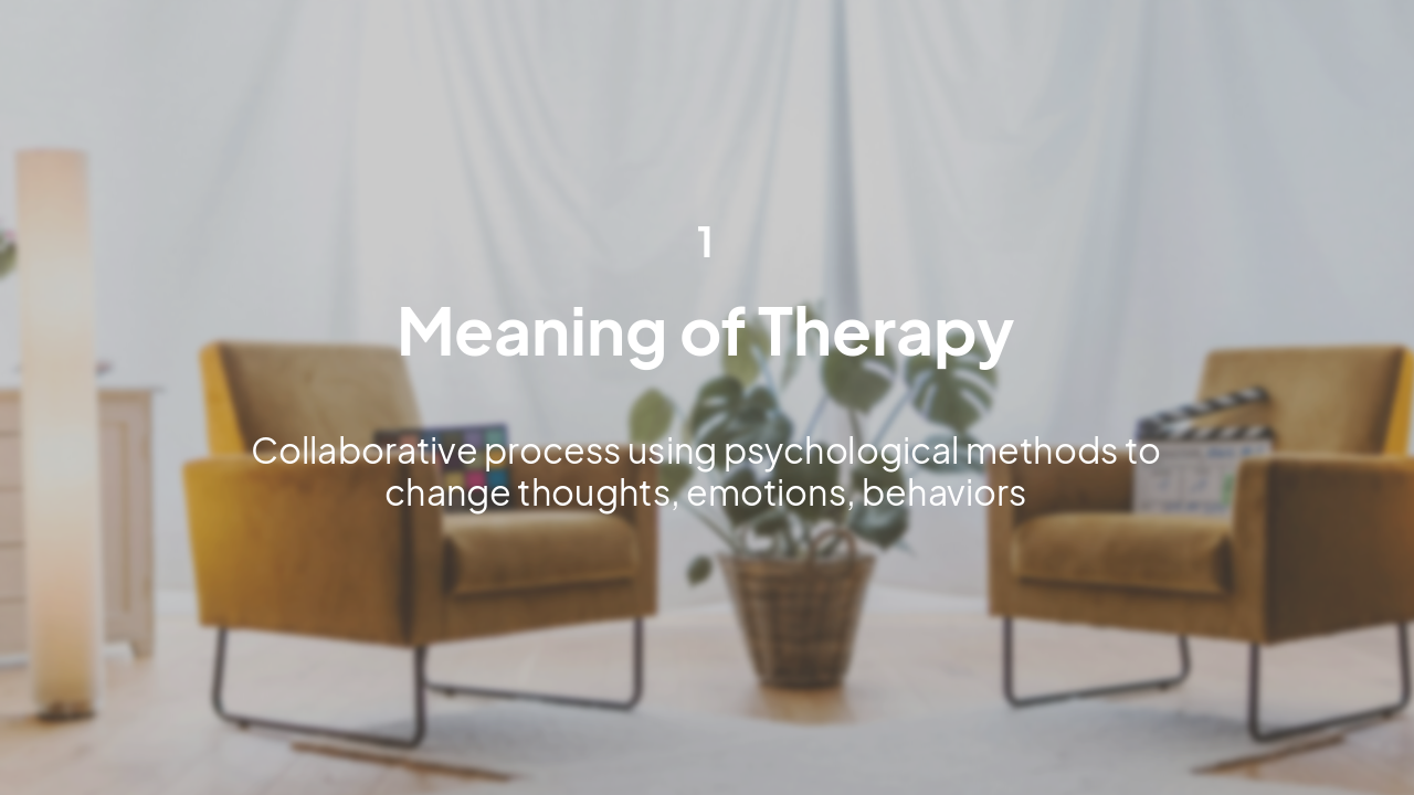 Slide 3 - 1. Meaning of Therapy