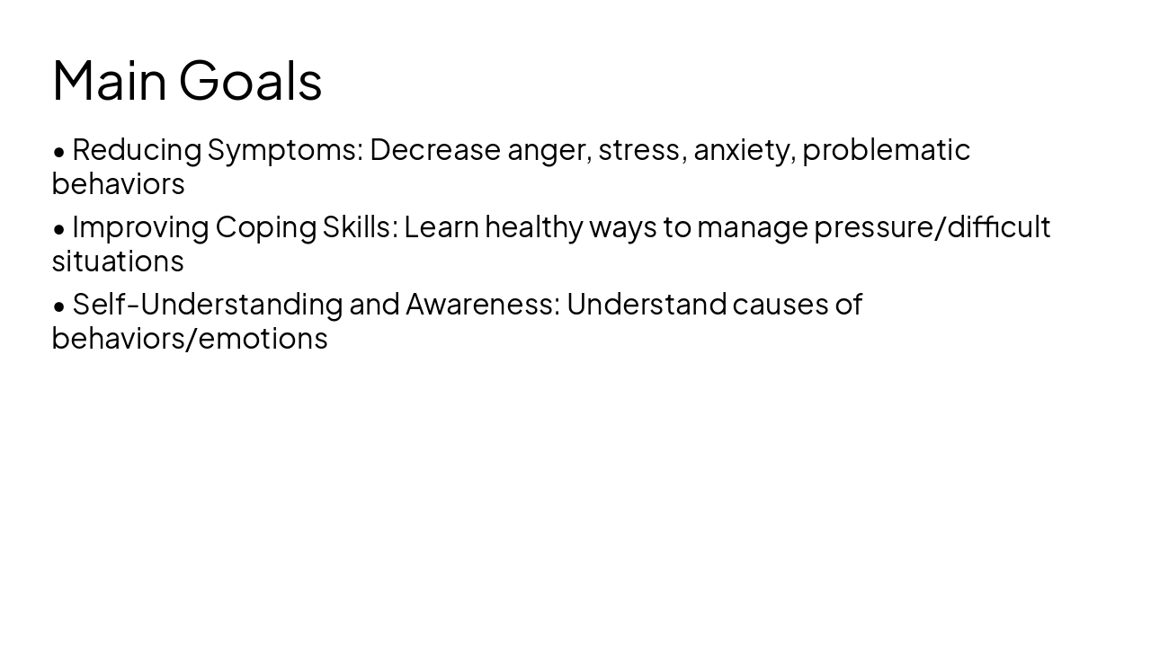 Slide 6 - Main Goals