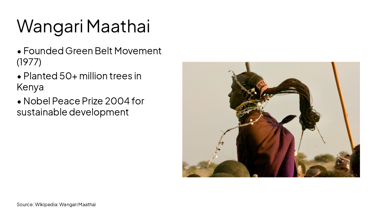 Slide 4 - Wangari Maathai