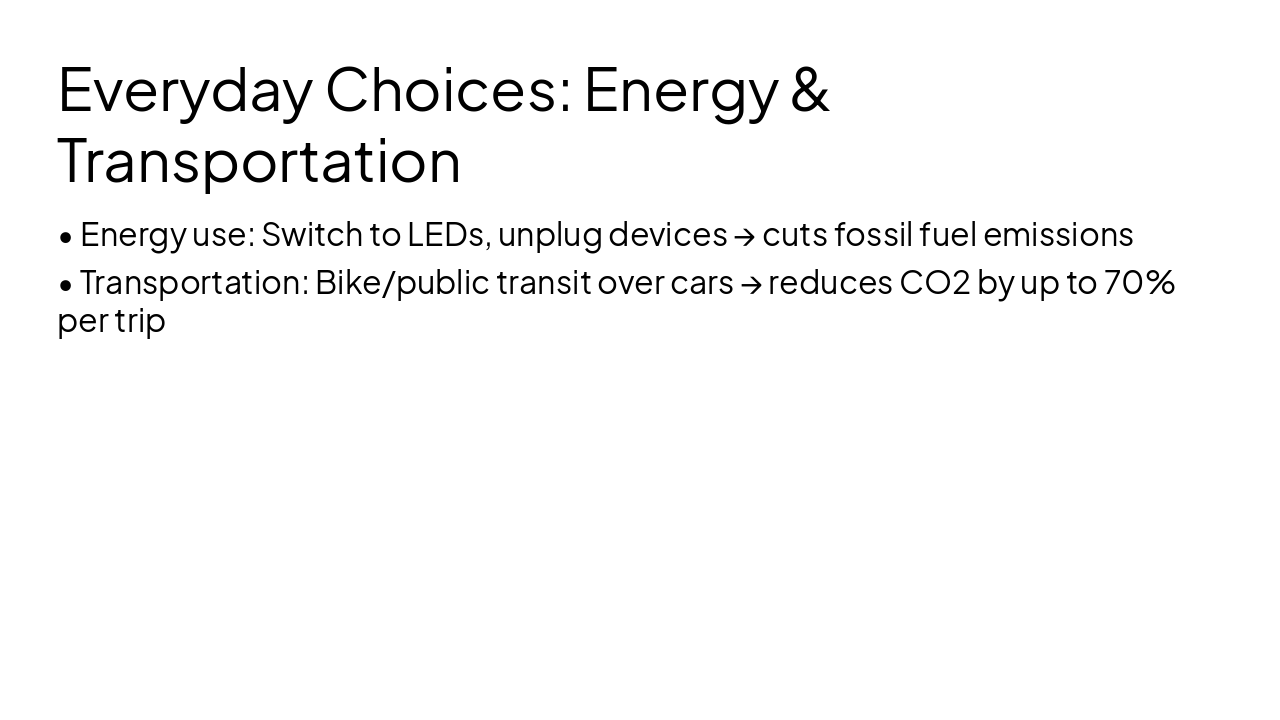 Slide 6 - Everyday Choices: Energy & Transportation