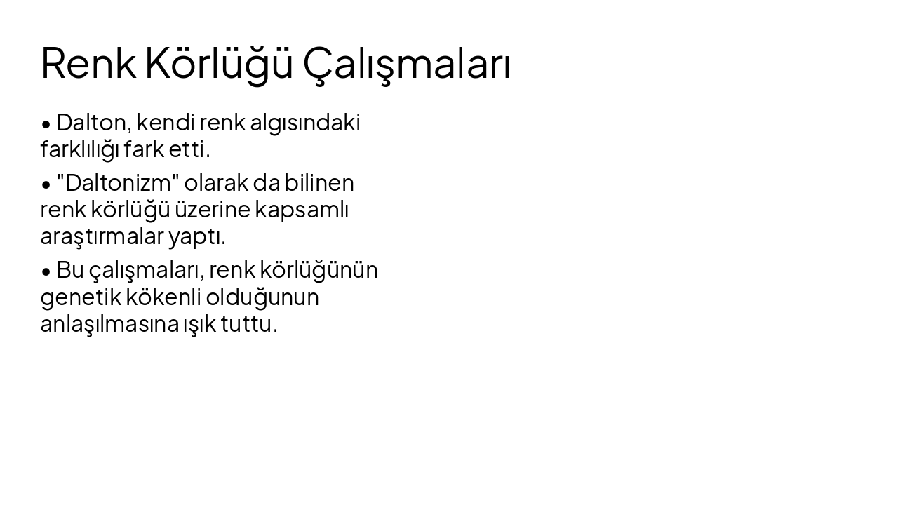 Slide 6 - Renk Körlüğü Çalışmaları