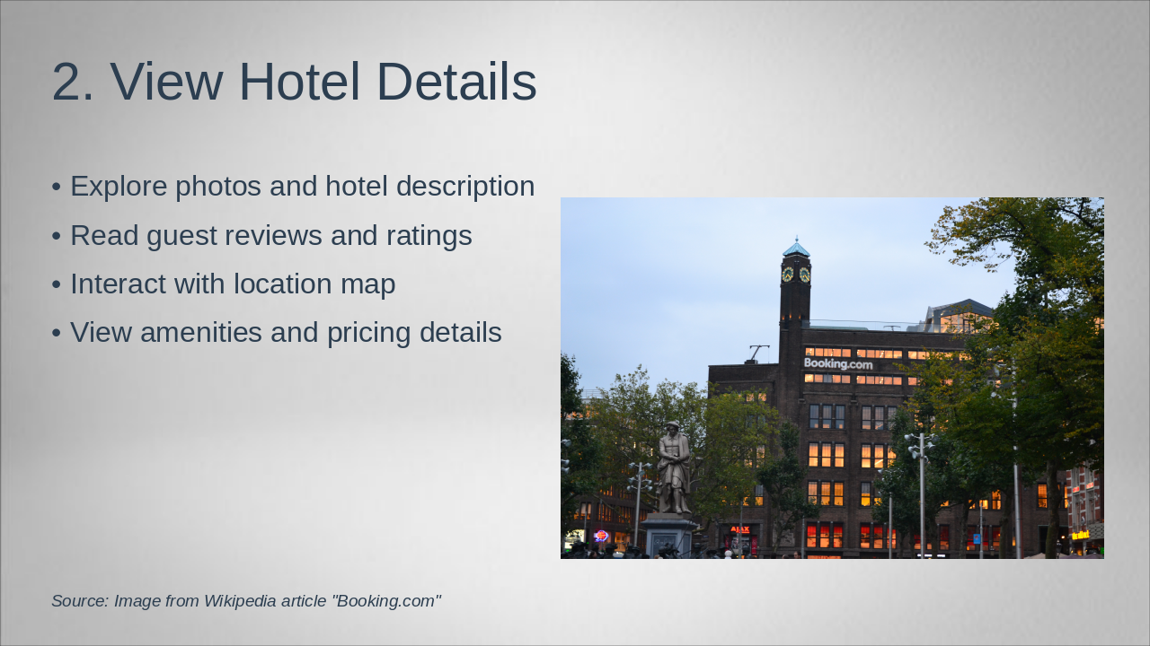Slide 3 - 2. View Hotel Details