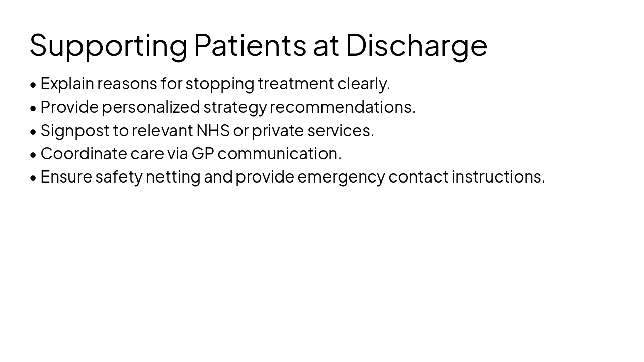 Slide 10 - Supporting Patients at Discharge