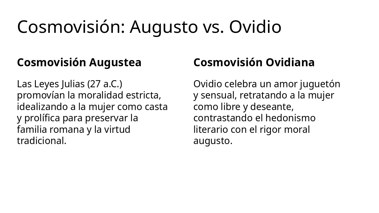 Slide 5 - Cosmovisión: Augusto vs. Ovidio