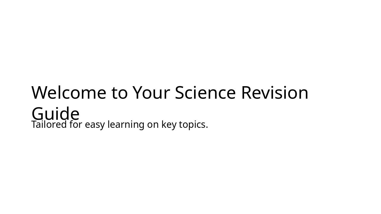 Year 8 Science Revision Guide