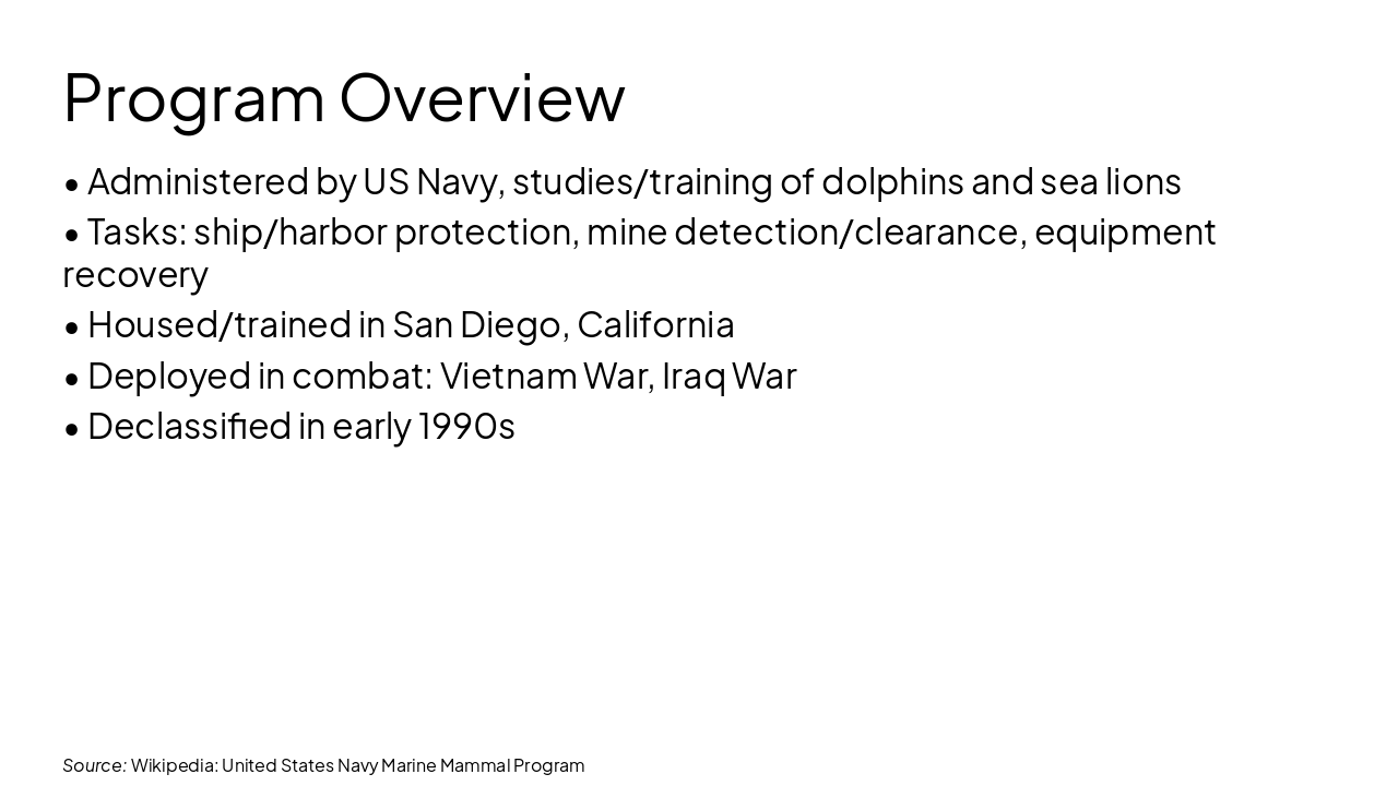 Slide 9 - Program Overview