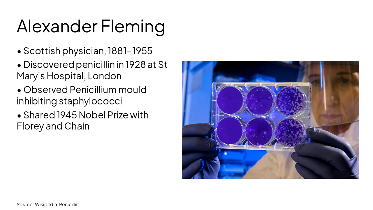 Slide 9 - Alexander Fleming