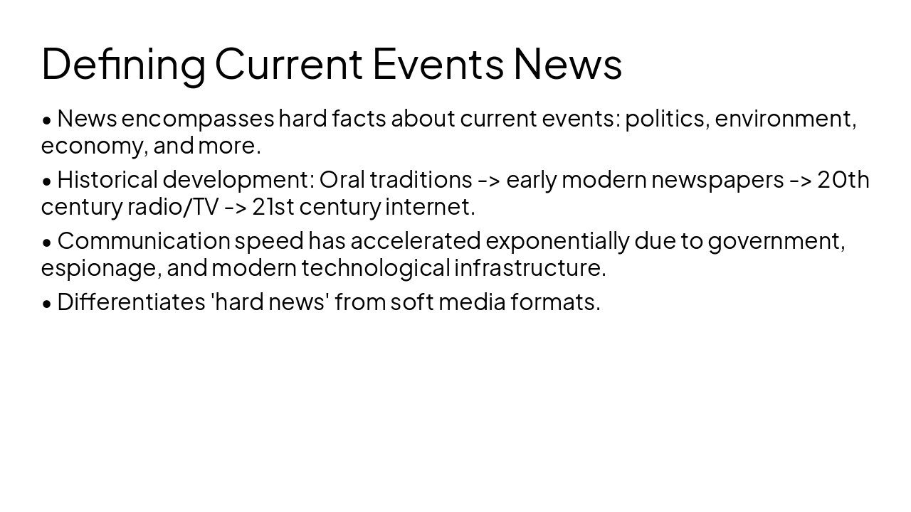 Slide 8 - Defining Current Events News