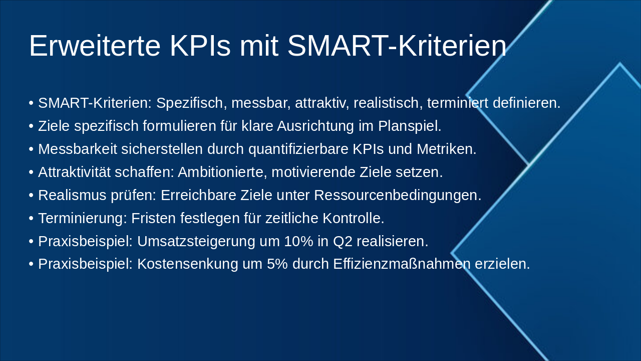 Slide 3 - Erweiterte KPIs mit SMART-Kriterien