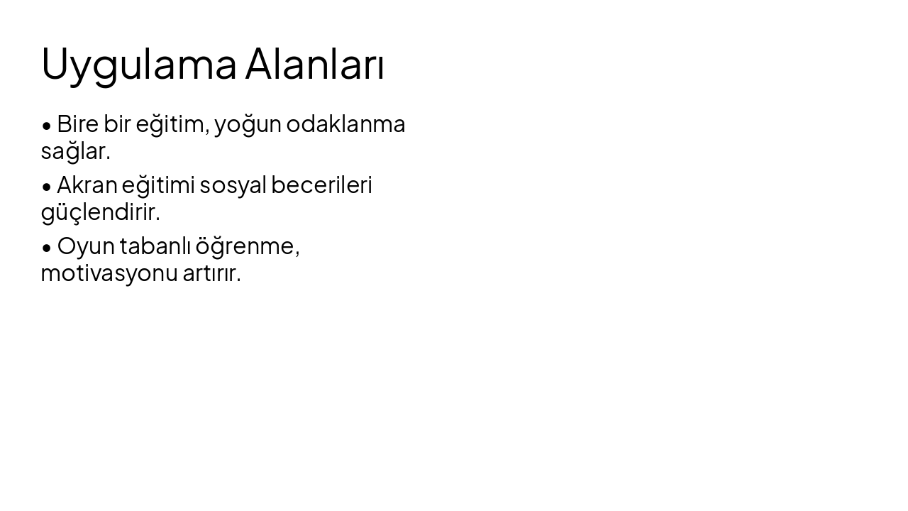 Slide 21 - Uygulama Alanları