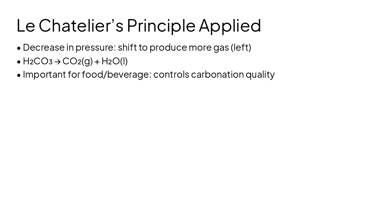 Slide 10 - Le Chatelier’s Principle Applied