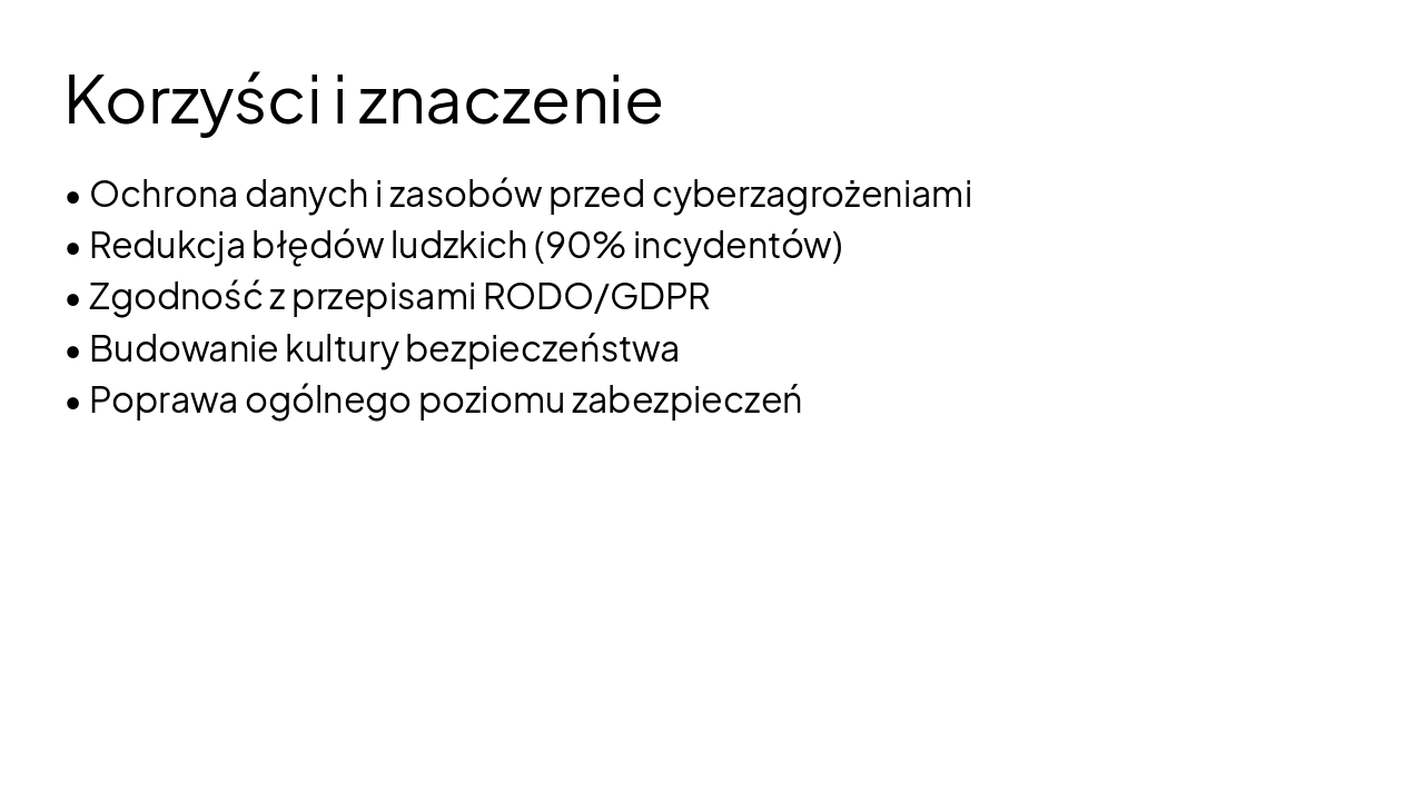 Slide 2 - Korzyści i znaczenie
