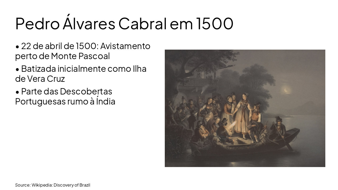 Slide 4 - Pedro Álvares Cabral em 1500