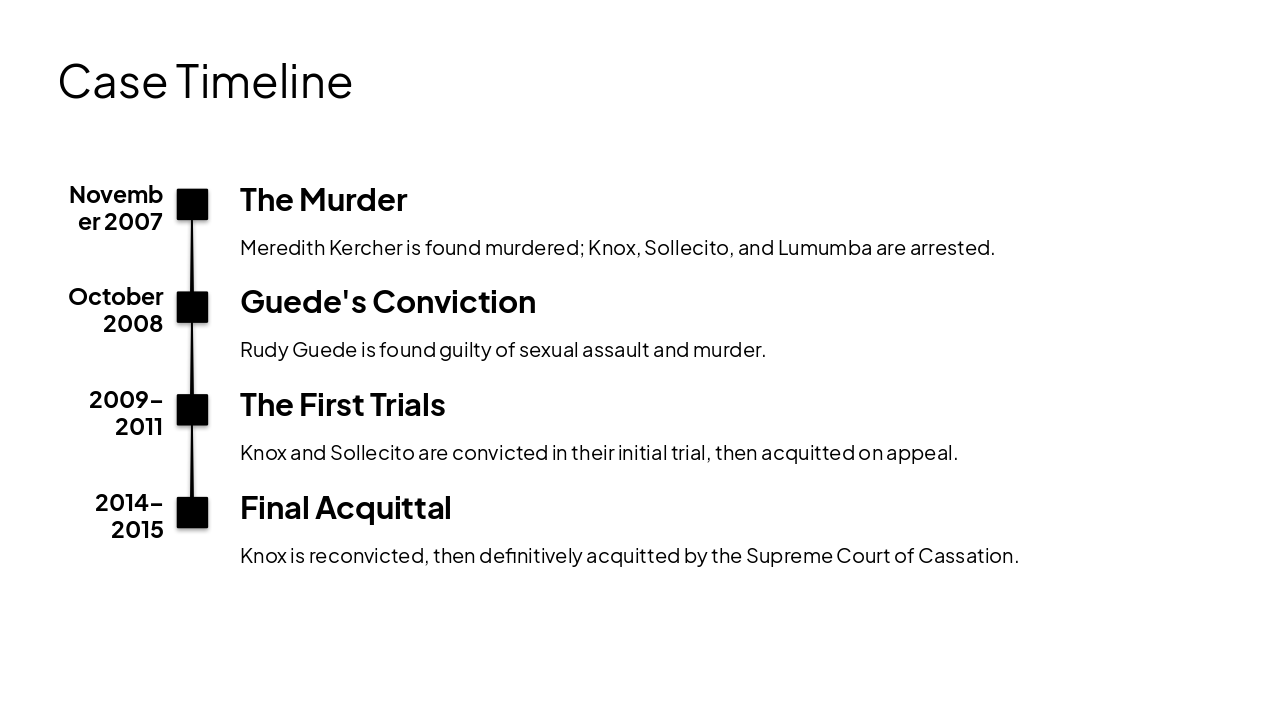 Slide 9 - Case Timeline