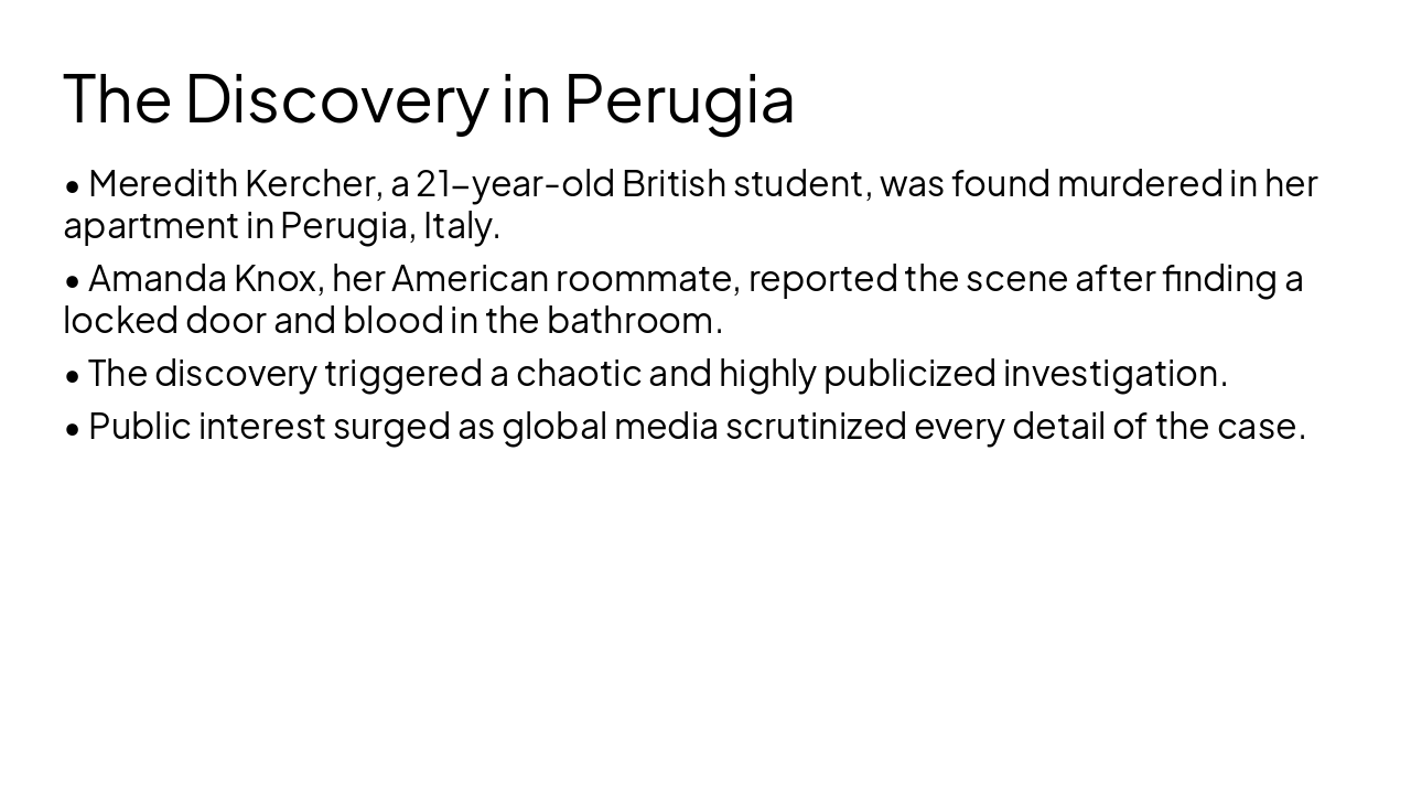 Slide 4 - The Discovery in Perugia