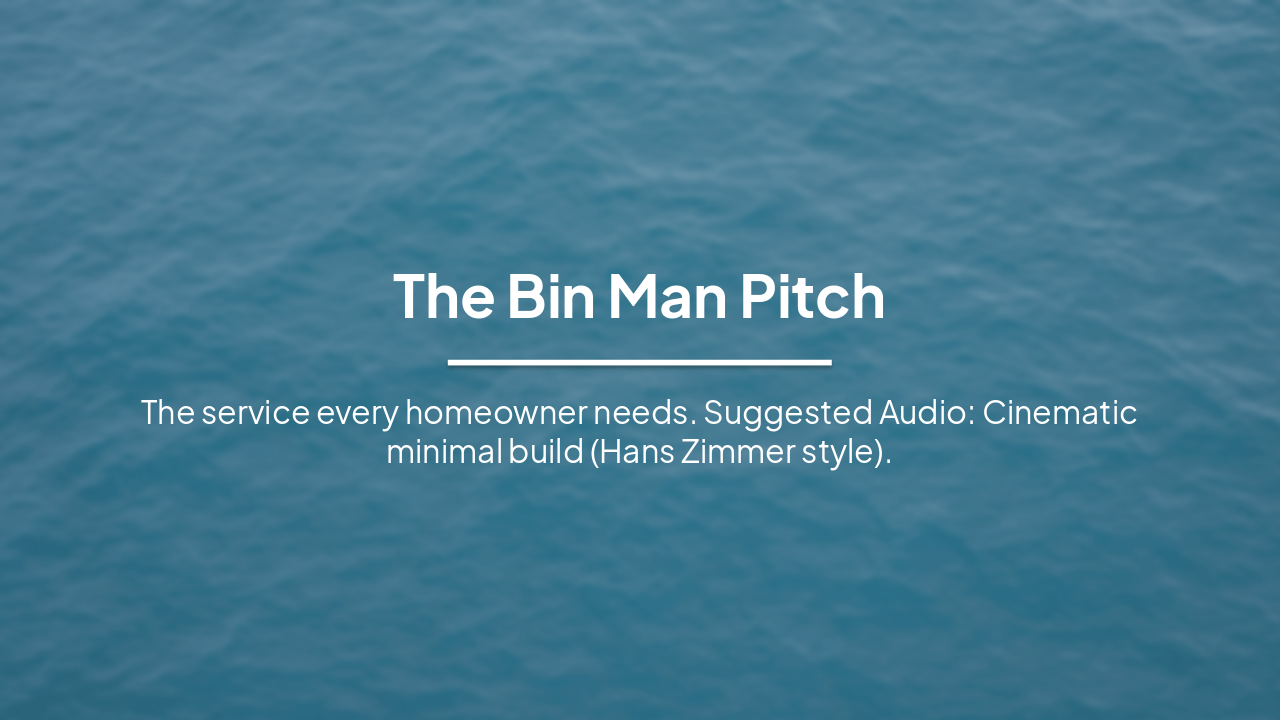 Slide 1 - The Bin Man Pitch