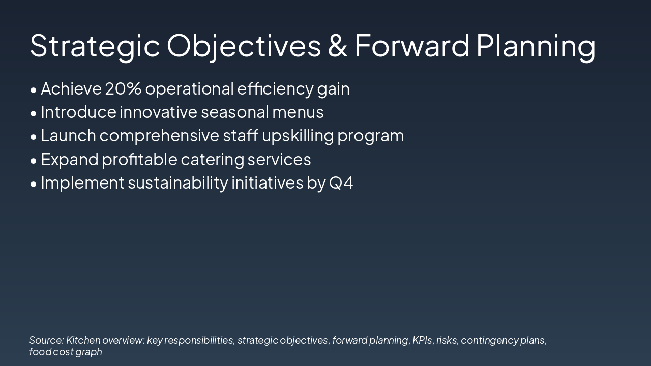 Slide 5 - Strategic Objectives & Forward Planning