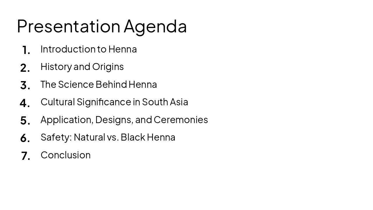 Slide 2 - Presentation Agenda
