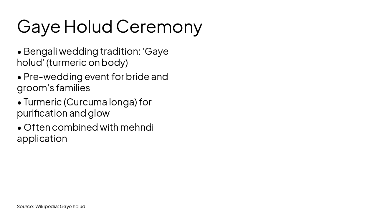 Slide 13 - Gaye Holud Ceremony