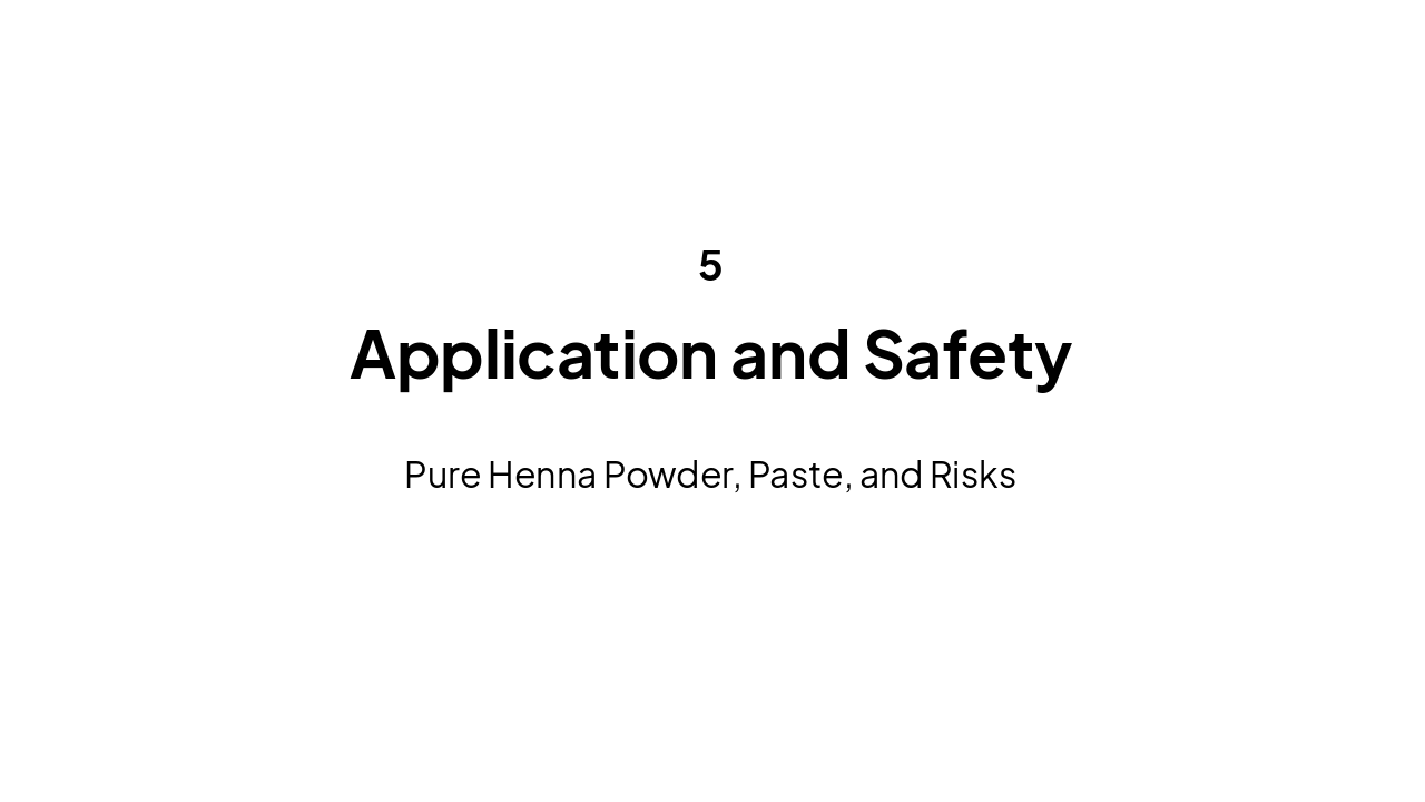 Slide 15 - Application & Safety