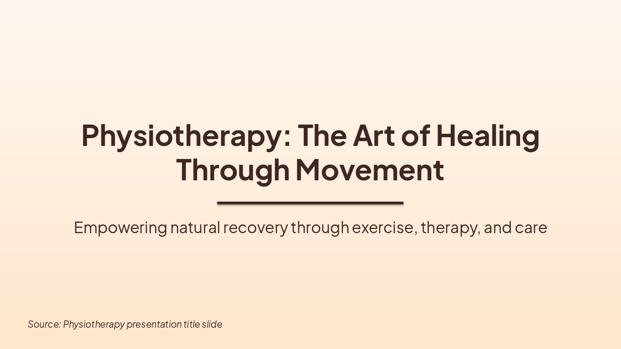 Physiotherapy: Healing Through Movement