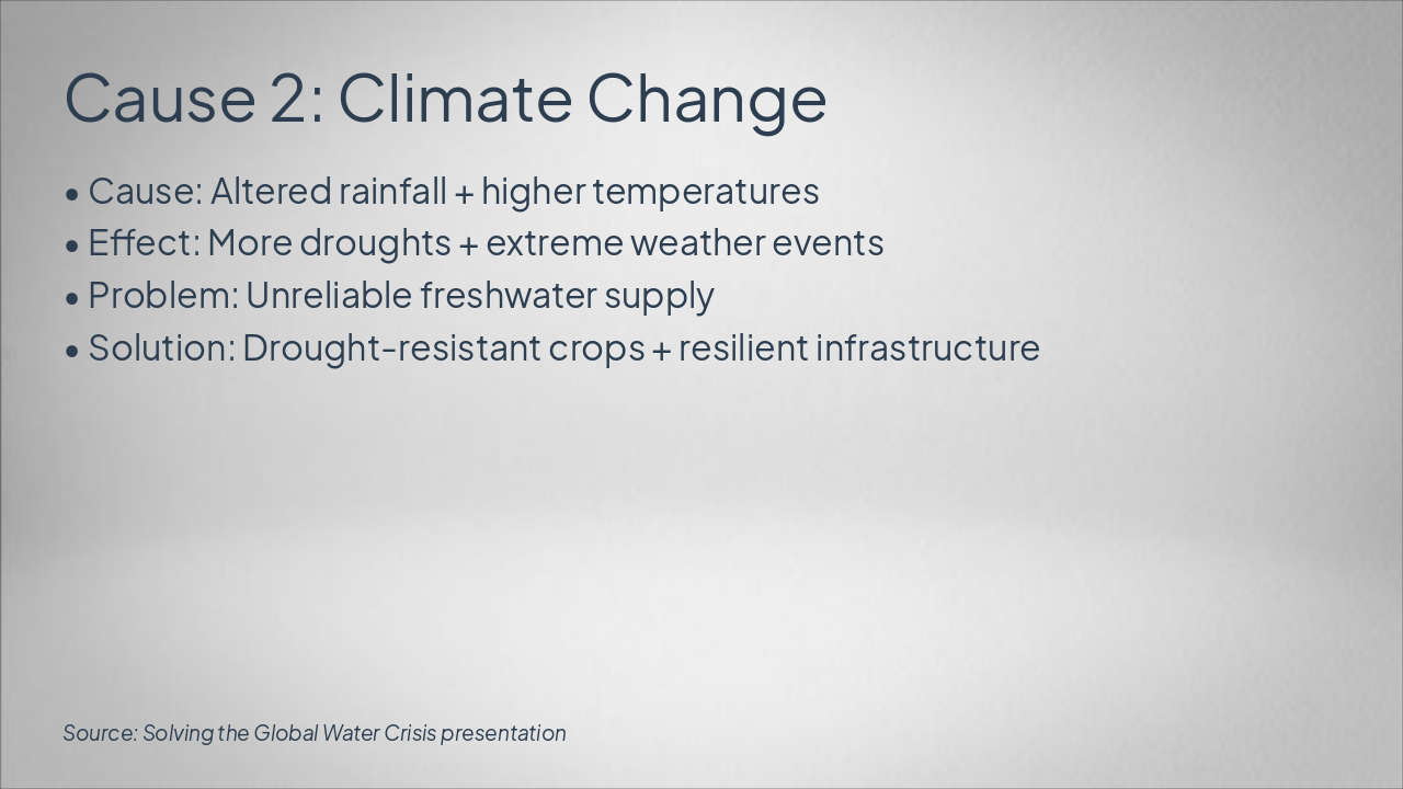 Slide 3 - Cause 2: Climate Change