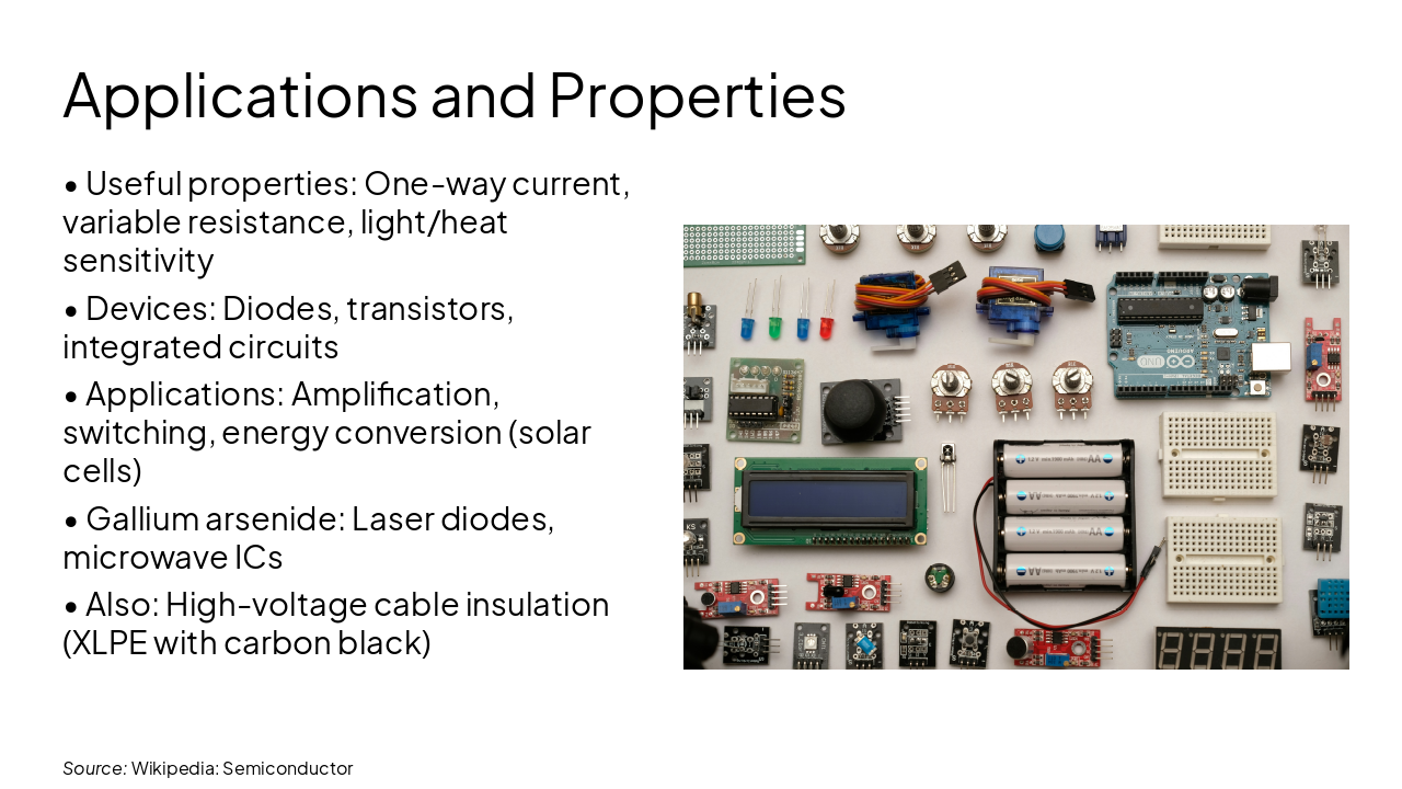 Slide 11 - Applications and Properties