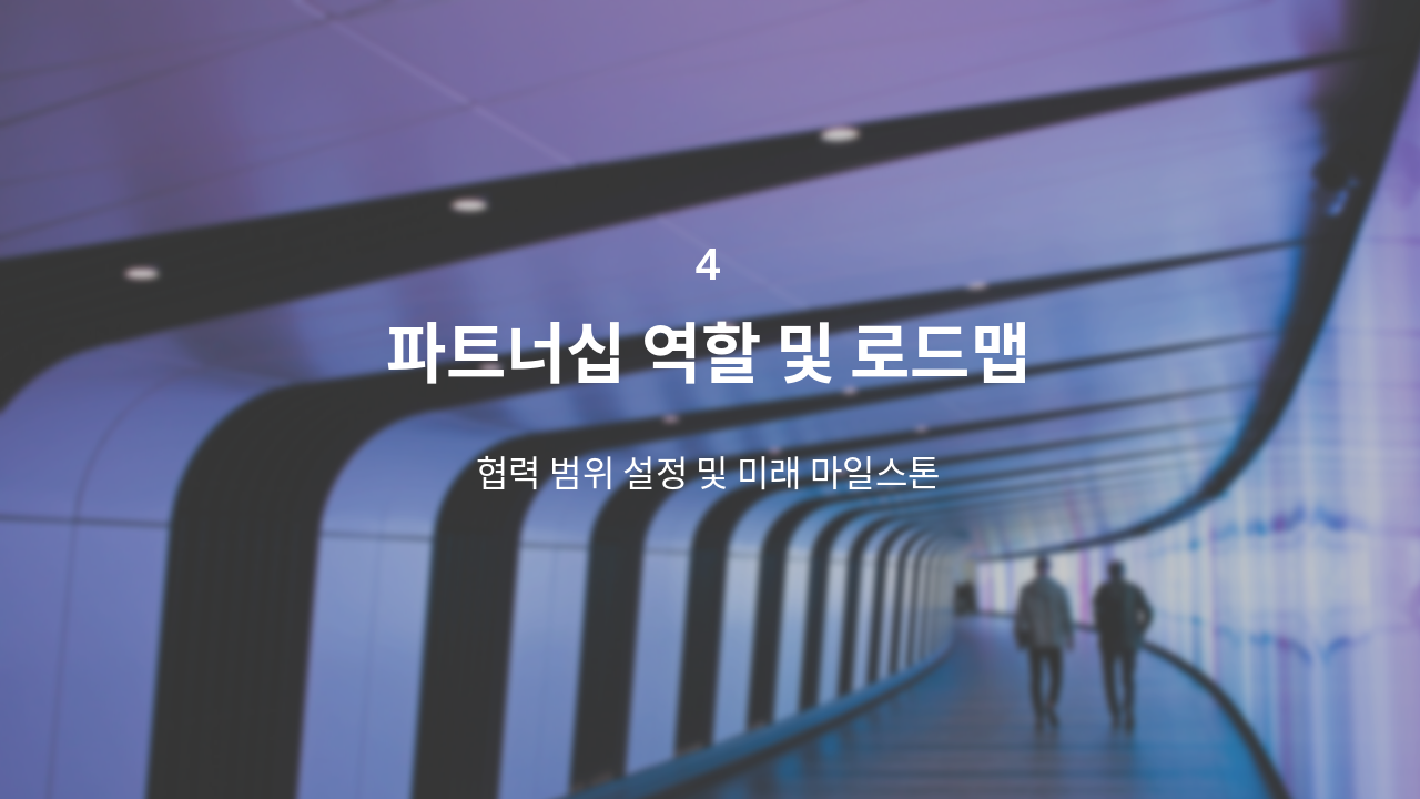 Slide 9 - 파트너십 역할 및 로드맵