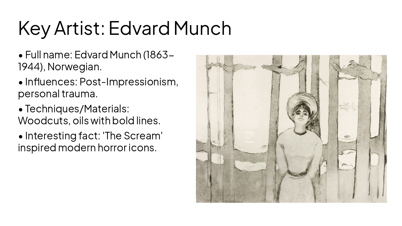 Slide 13 - Key Artist: Edvard Munch