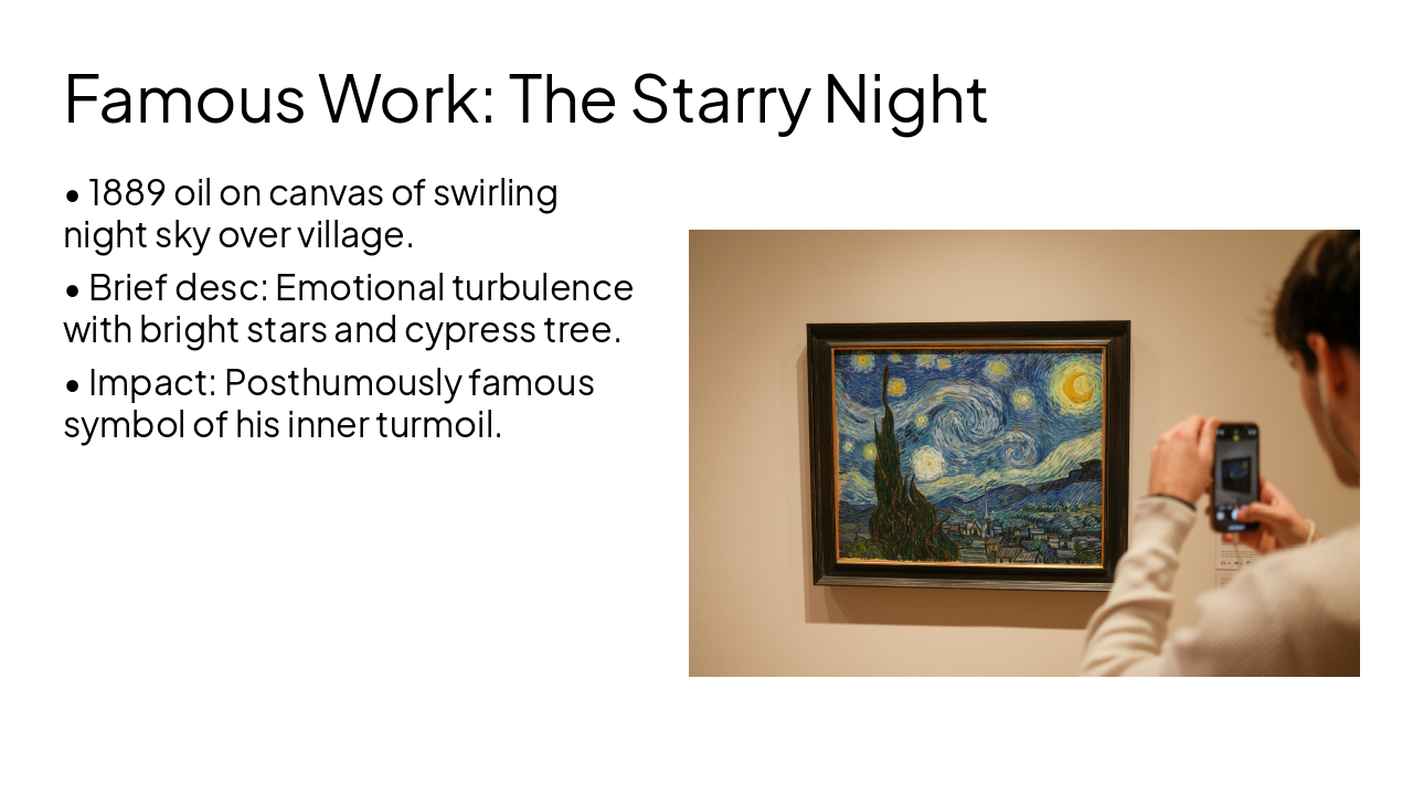 Slide 10 - Famous Work: The Starry Night