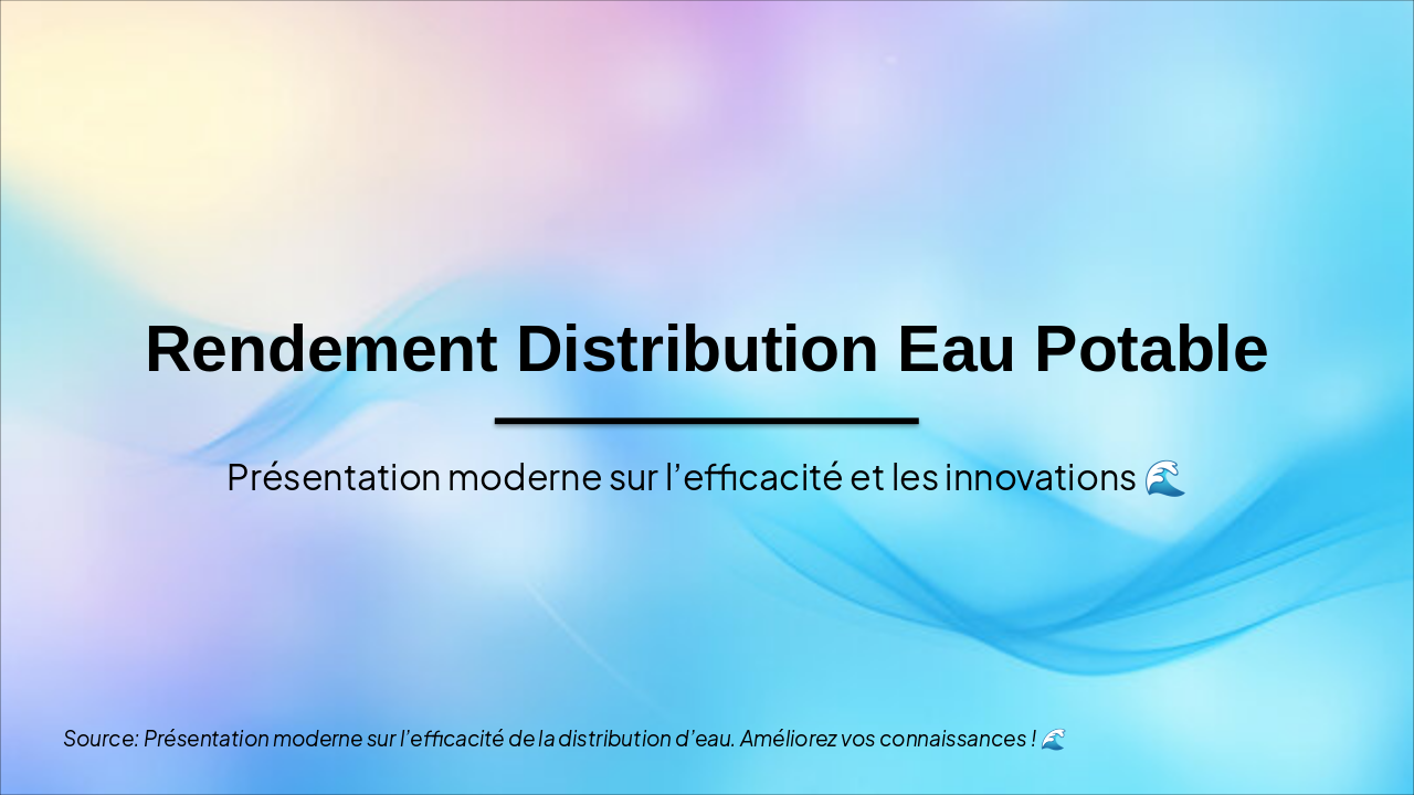 Rendement Eau Potable Optimisé