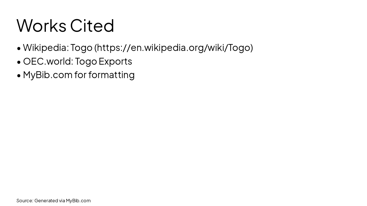 Slide 19 - Works Cited