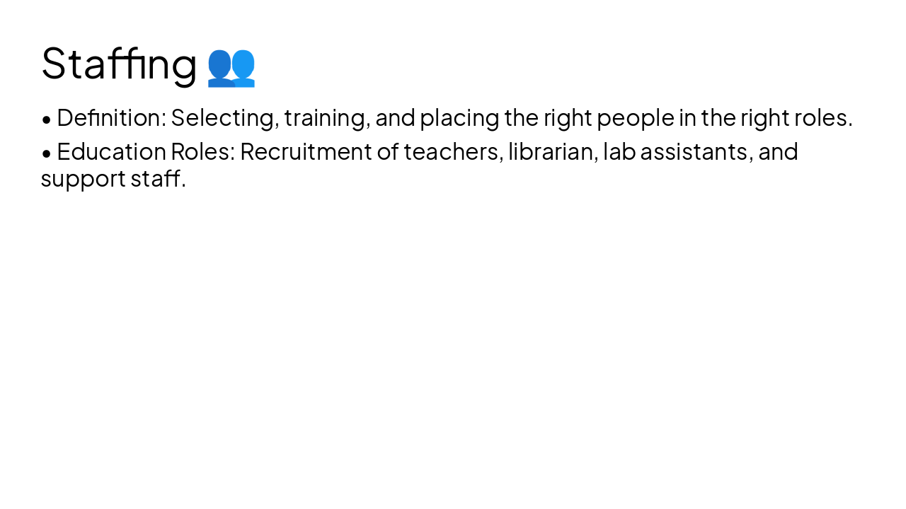 Slide 13 - Staffing π₯