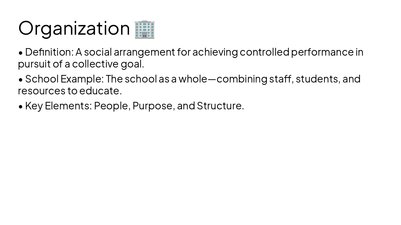 Slide 3 - Organization π’