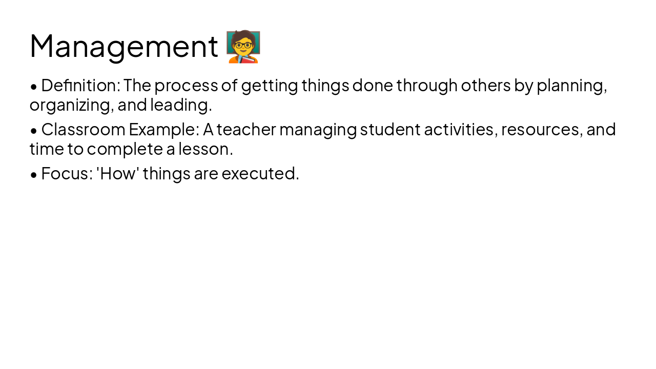 Slide 6 - Management π§βπ«
