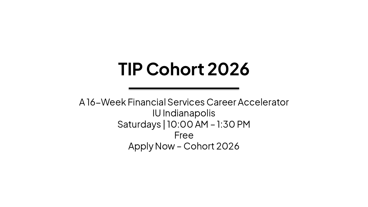 TIP Cohort 2026: Accelerate to Wall Street Leadership