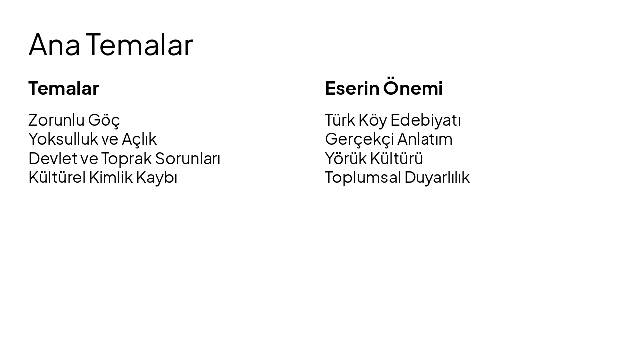 Slide 10 - Ana Temalar