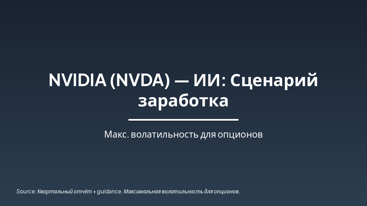 Slide 1 - NVIDIA (NVDA) — ИИ: Сценарий заработка