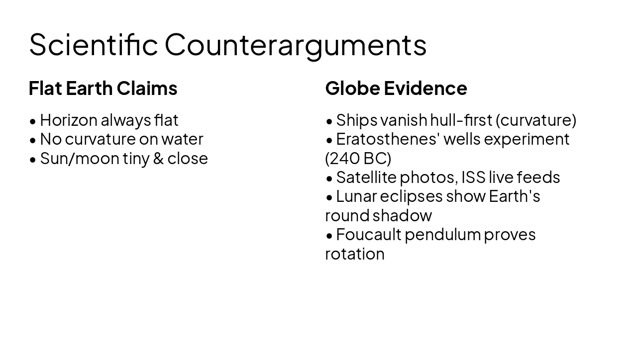 Slide 5 - Scientific Counterarguments