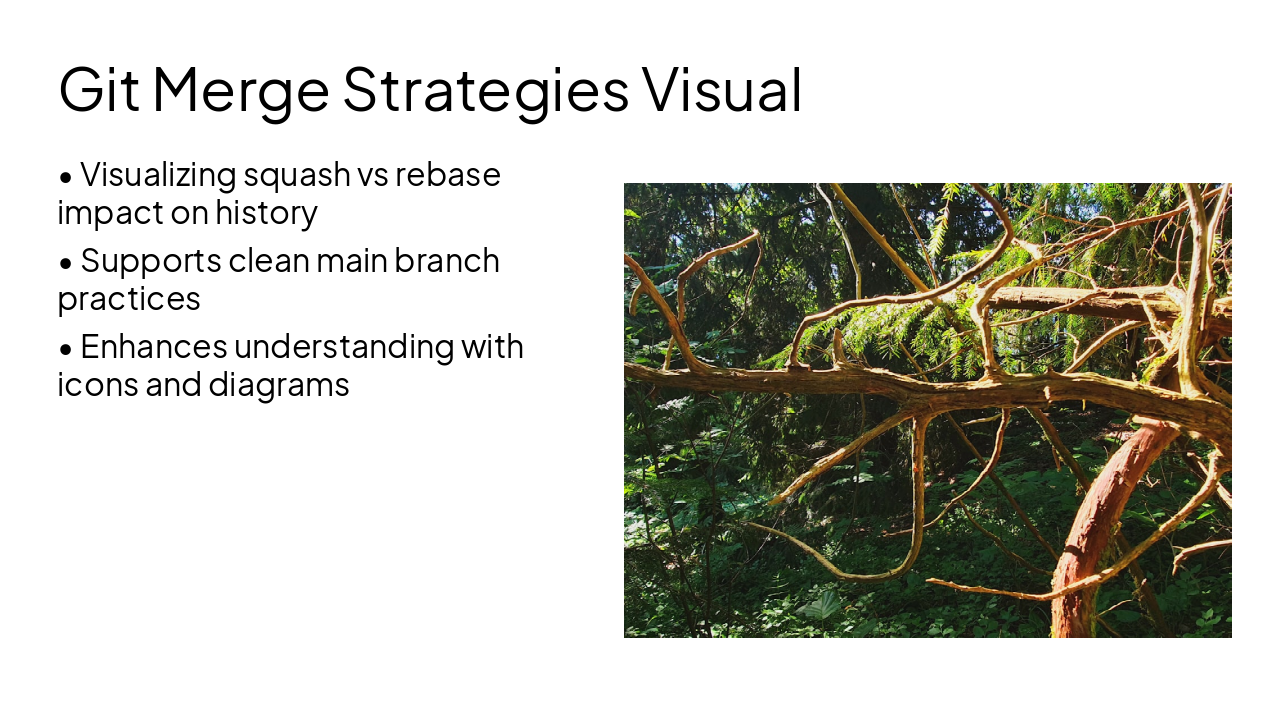Slide 8 - Git Merge Strategies Visual
