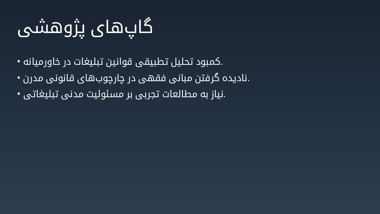 Slide 11 - گاپهای پژوهشی