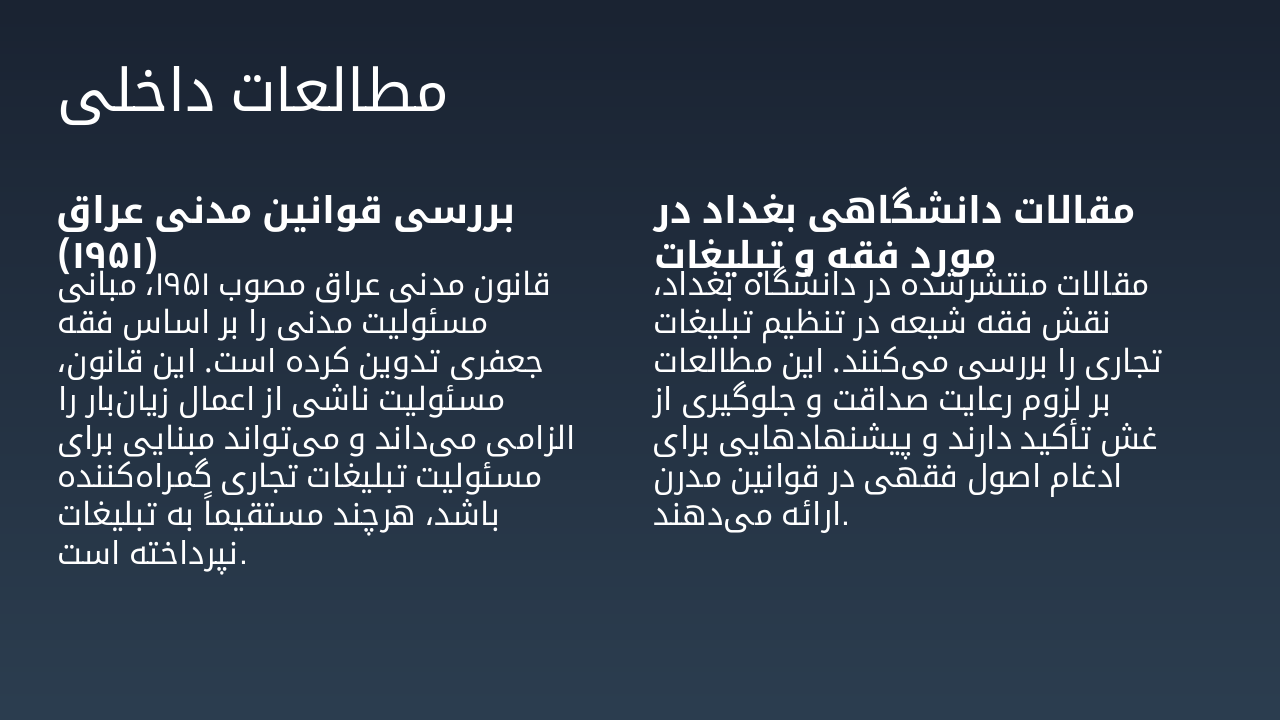 Slide 9 - مطالعات داخلی